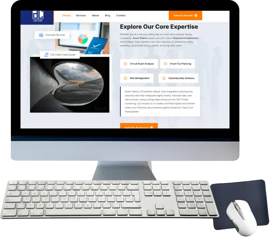 asset claims website in computer